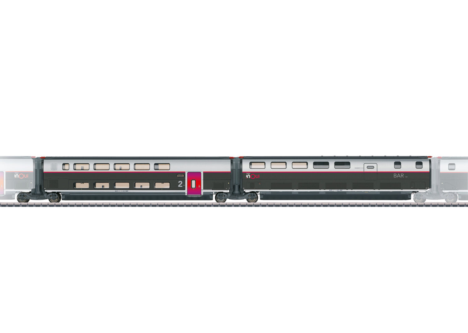 Märklin 43448 Ergänzungswagen-Set 3 zum TGV INOUI  2tlg
